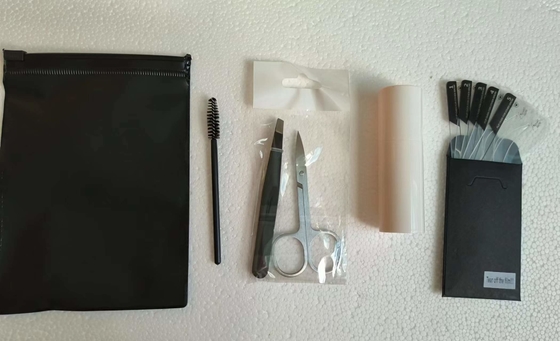 Logo Eyebrow Stamp Stencil Kit fait sur commande avec des brucelles