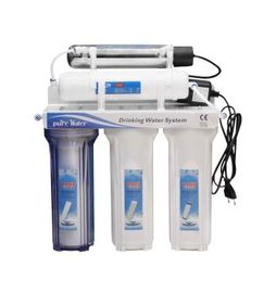 Système blanc de filtration de l'eau d'osmose d'inversion de couleur avec la cartouche filtrante UV